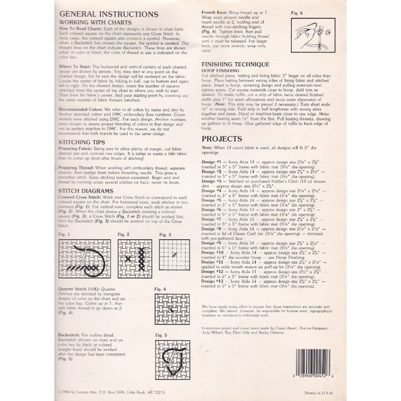 Vintage Cross Stitch Patterns, Friendship Rings Collection 2 by Char, Leisure - Picture 2 of 2